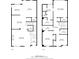 Floor plan of the house showing dimensions of the rooms on the first and second floor at 2005 Eagle Rdg, Roswell, GA 30076