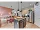 Modern kitchen with stainless steel appliances, granite countertops, and an island at 2730 Henderson Chase Ct, Tucker, GA 30084