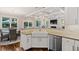 An open-concept kitchen featuring a farmhouse sink and stainless steel dishwasher at 1589 Delano Dr, Decatur, GA 30032