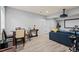 Spacious basement features a home theater setup and exercise area for recreation and fitness at 1589 Delano Dr, Decatur, GA 30032