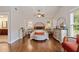 Spacious main bedroom featuring high ceilings, a ceiling fan, and lots of natural light at 1589 Delano Dr, Decatur, GA 30032