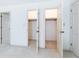 View of two open closets in a bedroom at 5287 Vernon Lake Dr, Atlanta, GA 30338