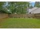 A spacious and enclosed backyard with a well-maintained lawn and privacy fence at 3202 Ivy Station Way, Duluth, GA 30096