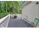 Cozy back deck surrounded by lush greenery, providing a private outdoor retreat at 4492 Riverwood Cir, Decatur, GA 30035