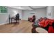 Finished basement/gameroom, with hardwood floors at 4492 Riverwood Cir, Decatur, GA 30035