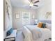 Cozy bedroom with neutral decor, a comfortable bed, and decorative pillows at 3774 Jack Vernon Cir, Powder Springs, GA 30127