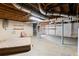 Spacious basement featuring exposed ductwork and a mattress at 129 Bill Smith Dr, Canton, GA 30114
