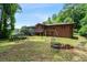 Large backyard with deck, swing set, picnic table and fire pit at 1630 Park Ln, Marietta, GA 30066