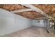 Unfinished basement has sealed walls, small window and mechanical components at 3080 Lynhurst Cir, Atlanta, GA 30311