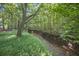 Scenic view of the tree-lined creek running through the backyard at 4525 Cavallon Nw Way, Acworth, GA 30101