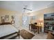 Bedroom with ceiling fan and connected study at 4525 Cavallon Nw Way, Acworth, GA 30101