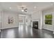Bright living room featuring a fireplace, hardwood floors, and recessed lighting at 1463 Edgebrook Ne Ct # 14, Atlanta, GA 30329