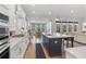 Modern kitchen with an island, stainless steel appliances, and ample counter space at 203 Belmont Park Dr, Canton, GA 30115