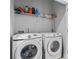 Laundry room with modern, high-efficiency washer and dryer at 361 Watson Ave, Woodstock, GA 30189