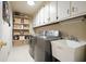 Well-organized laundry room with modern washer/dryer, ample cabinet space, and a utility sink at 11940 Mountain Laurel Dr, Roswell, GA 30075