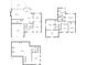 A detailed floorplan showcasing the layout of the home's three levels: basement, main floor, and upper level at 3830 Gallant Fox Ct, Duluth, GA 30096