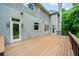 Large wooden deck offers outdoor living and overlooks the private backyard at 265 Landfall Rd, Atlanta, GA 30328
