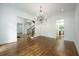 Dining room with chandelier and view of staircase at 265 Landfall Rd, Atlanta, GA 30328