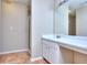 Bathroom with sleek vanity, modern fixtures, and a separate shower for convenience at 5640 Terremont Cir, Norcross, GA 30093