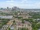 Aerial view of home's location within the neighborhood, showcasing the city skyline at 121 Fulton Se Way, Atlanta, GA 30312