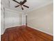 Spacious bedroom with ceiling fan, closet, and neutral paint at 121 Fulton Se Way, Atlanta, GA 30312