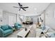 Open-concept floor plan featuring hardwood floors and modern decor throughout at 503 Mill Ridge Rd, Woodstock, GA 30188