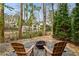 Backyard with gravel fire pit area and views of home at 258 Pineland Nw Rd, Atlanta, GA 30342