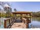 Scenic wooden gazebo overlooking the lake with seating at 1800 Clairmont Lk # A226, Decatur, GA 30033
