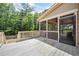 Spacious deck area provides a great view of the backyard and surrounding landscape at 212 Wilshire Ter, White, GA 30184