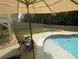 Tranquil pool area surrounded by lush greenery, with lounge chairs for relaxation at 212 Wilshire Ter, White, GA 30184