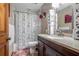 Bathroom featuring granite vanity, shower and bath combination at 2969 White Ne Rd, Conyers, GA 30012