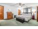 Spacious bedroom with ceiling fan and multiple doors at 2969 White Ne Rd, Conyers, GA 30012
