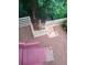 A back yard with a wooden fence, deck and steps providing access to the backyard at 1924 Wilkenson Xing, Marietta, GA 30066