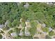 Overhead view of a beautiful neighborhood with tree-lined streets and well-maintained homes, highlighting community charm at 3638 Sope Creek Farm Se, Marietta, GA 30067