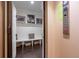 Elevator landing area with bench, storage, and elevator controls at 2063 Wheaton Way, Sandy Springs, GA 30328