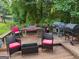 Outdoor deck with a grill, wood decking, table and chairs for entertaining at 3269 N Winds N Trl, Douglasville, GA 30135