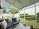 Screened-in patio with comfortable seating and views of the well-manicured backyard at 2790 Barnwood Xing, Duluth, GA 30097