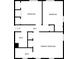 Upstairs floor plan featuring two bedrooms, hall and two baths at 3962 Fairington Dr, Marietta, GA 30066