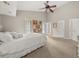 Bright, spacious main bedroom featuring a high ceiling and neutral carpet at 3962 Fairington Dr, Marietta, GA 30066