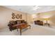 Finished basement featuring a comfortable seating area and stylish decor at 5711 Brynwood Nw Cir, Acworth, GA 30101