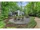 Expansive backyard featuring an outdoor dining area and a cozy fire pit space at 80 Maryeanna Dr, Sandy Springs, GA 30342