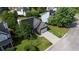 An aerial view showcasing the home's architecture, surrounding landscape, and well-maintained lawn at 2163 Berryhill Se Cir, Smyrna, GA 30082