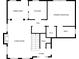 Detailed floor plan showcasing the layout of the first floor including the kitchen, living room, and primary bedroom at 2163 Berryhill Se Cir, Smyrna, GA 30082