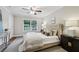 Cozy bedroom with a ceiling fan, neutral tones, and plenty of natural light at 2201 Plantation Ln, Atlanta, GA 30341