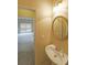 Stylish powder room featuring a pedestal sink and modern lighting fixtures at 2747 Harper Woods Dr, Marietta, GA 30062