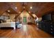 Expansive bedroom featuring a wood-paneled ceiling and hardwood floors at 3155 Wills Mill Rd, Cumming, GA 30041