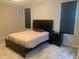 Relaxing bedroom with a tray ceiling, two windows, and soft carpeting at 209 Ellis Ln, Woodstock, GA 30189