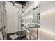 Modern bathroom with a stylish glass shower, vessel sink, and unique industrial-chic design at 878 Ne Peachtree Ne St # 326, Atlanta, GA 30309