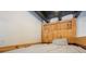 Close up of the built-in bedroom with wooden walls and white ceiling at 878 Ne Peachtree Ne St # 326, Atlanta, GA 30309