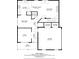 Detailed floor plan showing the layout of the first floor with kitchen, living room, and garage at 6350 Summer Pl, Douglasville, GA 30135